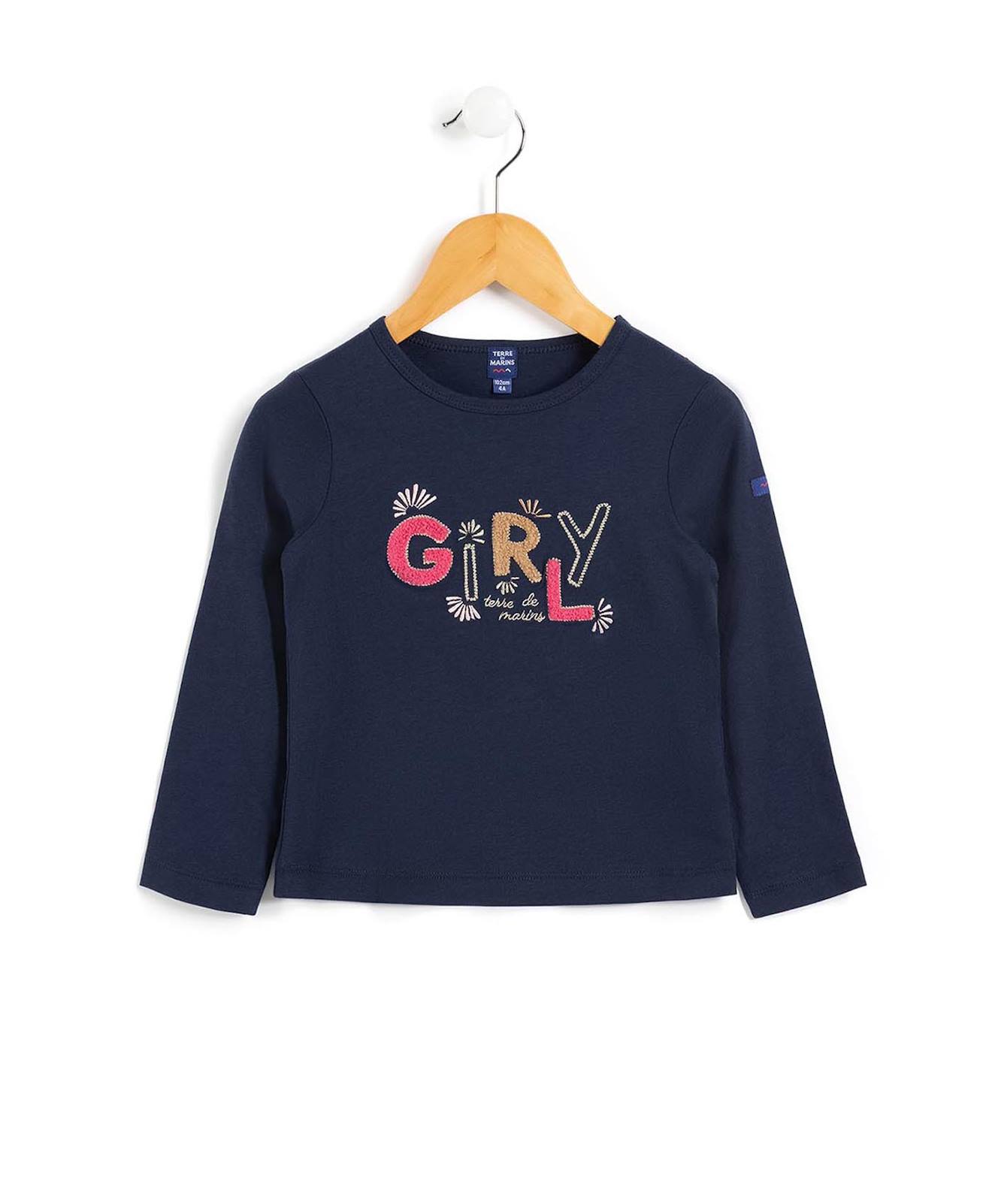 T-shirt Manches Longues 100 Coton Fille Indigo 11 €