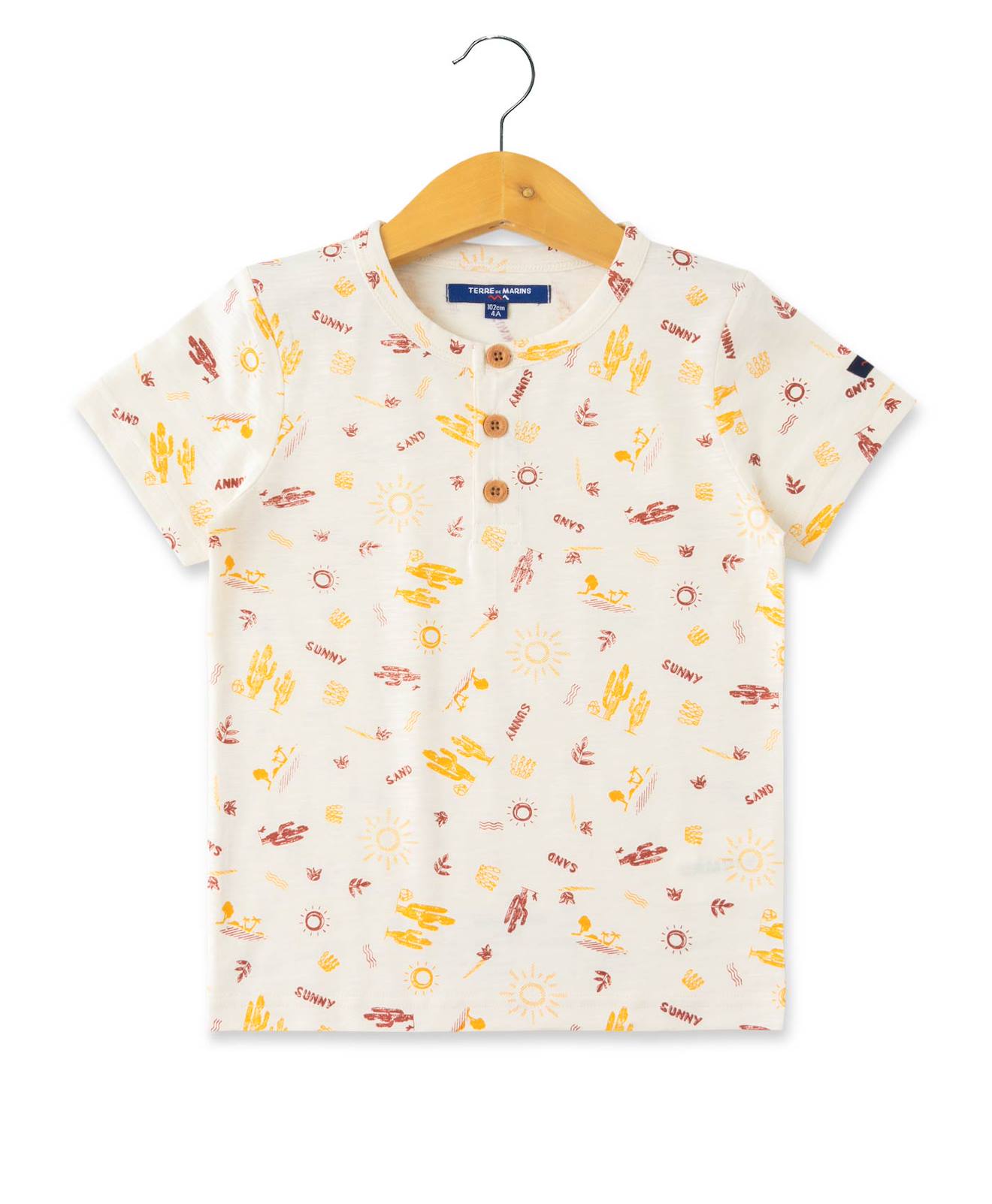 T-shirt Manches Courtes 100 Coton Garon Imprime Grege 13 €