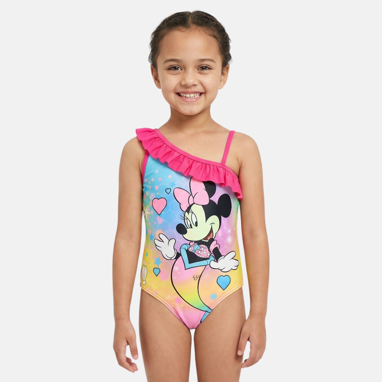 Maillot De Bain Une Pièce Fille Imprimé Minnie Fushia