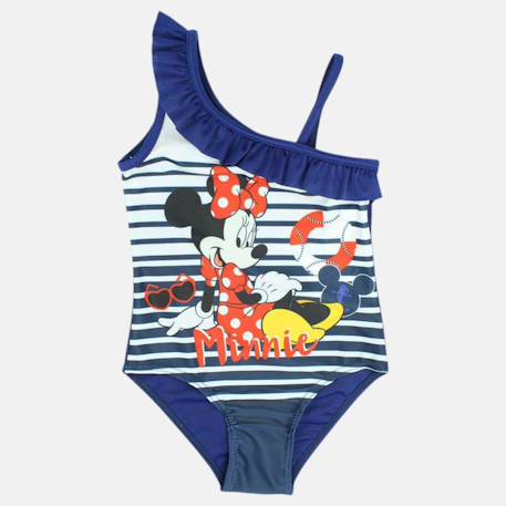 Maillot de bain une pièce fille imprimé minnie Bleu+Rouge 4 - vertbaudet enfant 