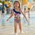 Maillot de bain une pièce fille imprimé minnie Bleu+Rouge 2 - vertbaudet enfant 