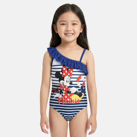 Maillot de bain une pièce fille imprimé minnie Bleu+Rouge 1 - vertbaudet enfant 