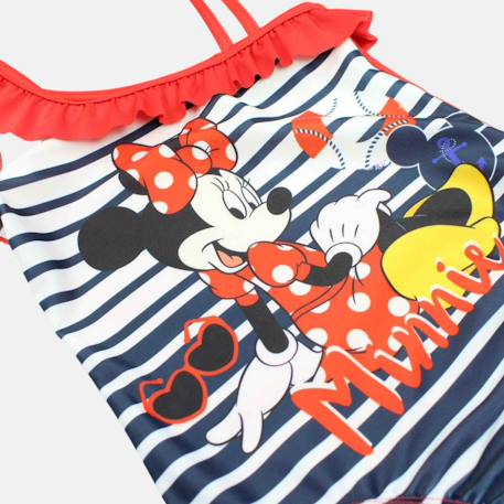 Maillot de bain une pièce fille imprimé minnie Bleu+Rouge 11 - vertbaudet enfant 