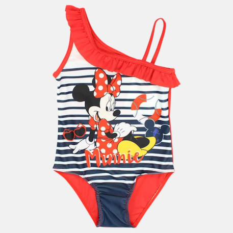 Maillot de bain une pièce fille imprimé minnie Bleu+Rouge 9 - vertbaudet enfant 