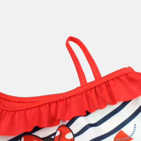 Maillot de bain une pièce fille imprimé minnie Bleu+Rouge 12 - vertbaudet enfant 