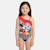 Maillot de bain une pièce fille imprimé minnie Bleu+Rouge 7 - vertbaudet enfant 