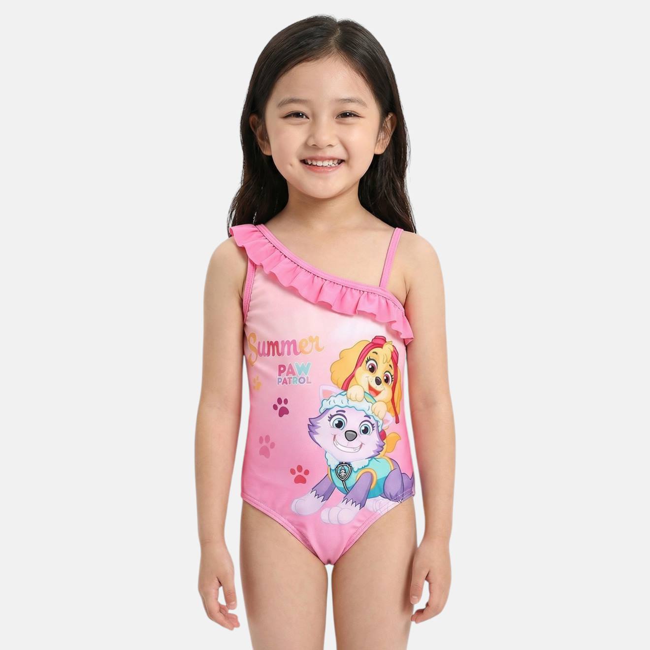 Maillot De Bain Une Pièce Enfant Imprimé Pat Patrouille Rose