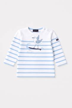 -Marinière oiseau bébé - coton léger