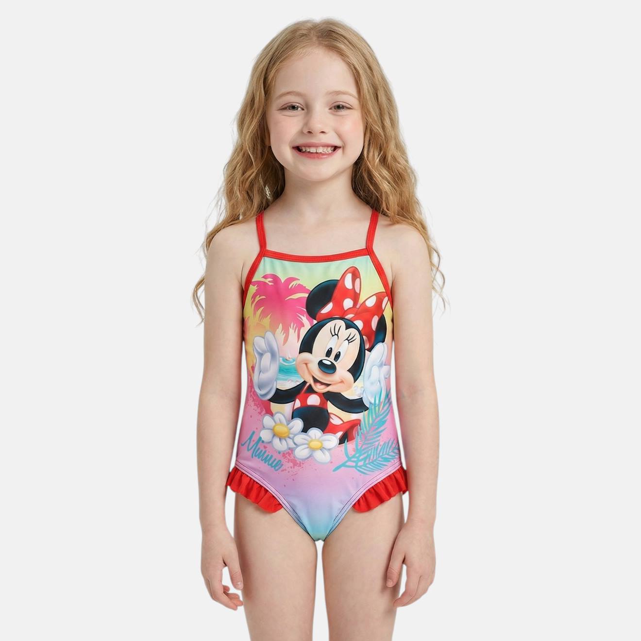 Maillot De Bain Enfant Imprimé Minnie Rouge