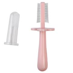 Puériculture-Toilette de bébé-Brosse à dents ergonomique double face