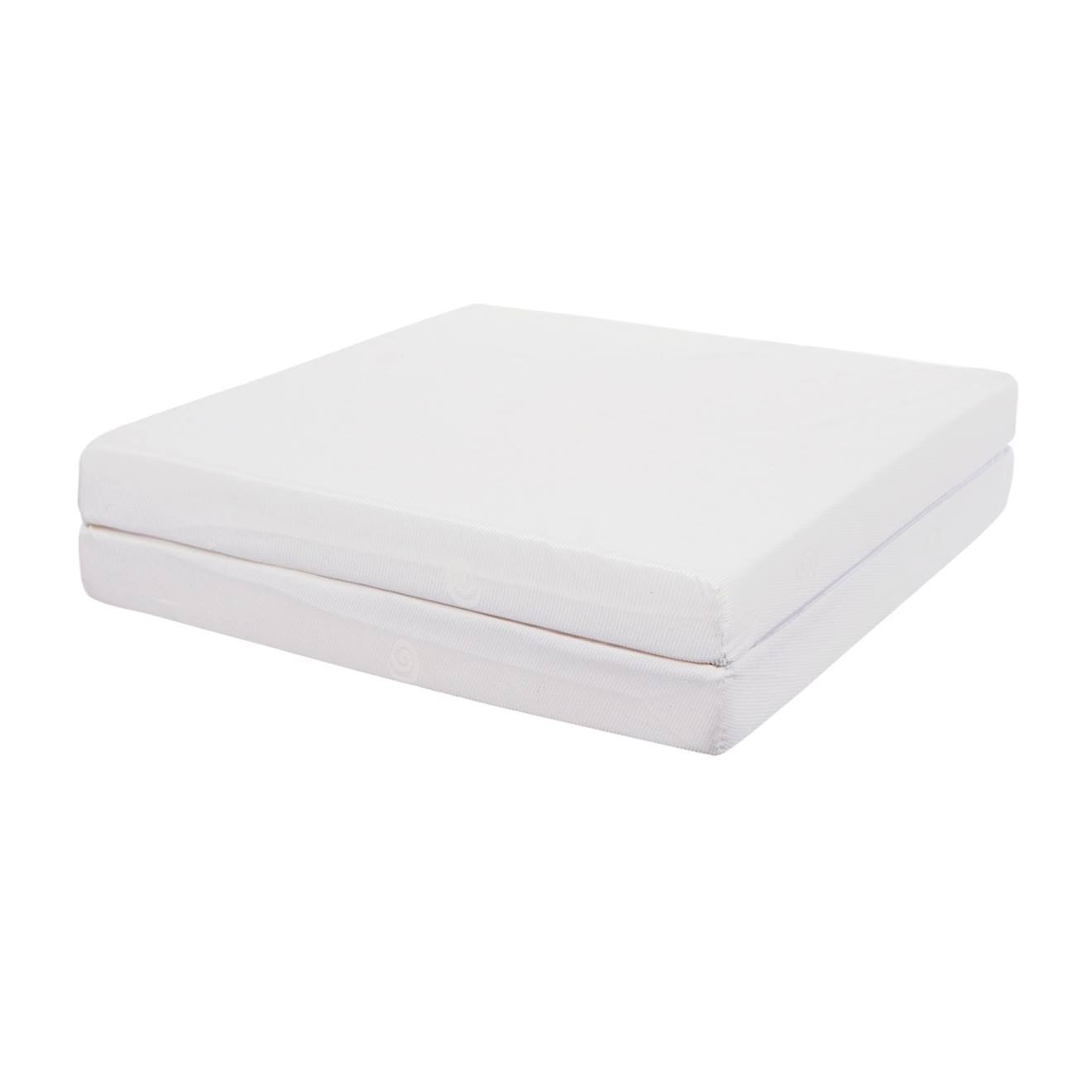 Matelas Bébé Pliant 2 Parties 60x120cm Essentiel Blanc (Candide) - Image 2