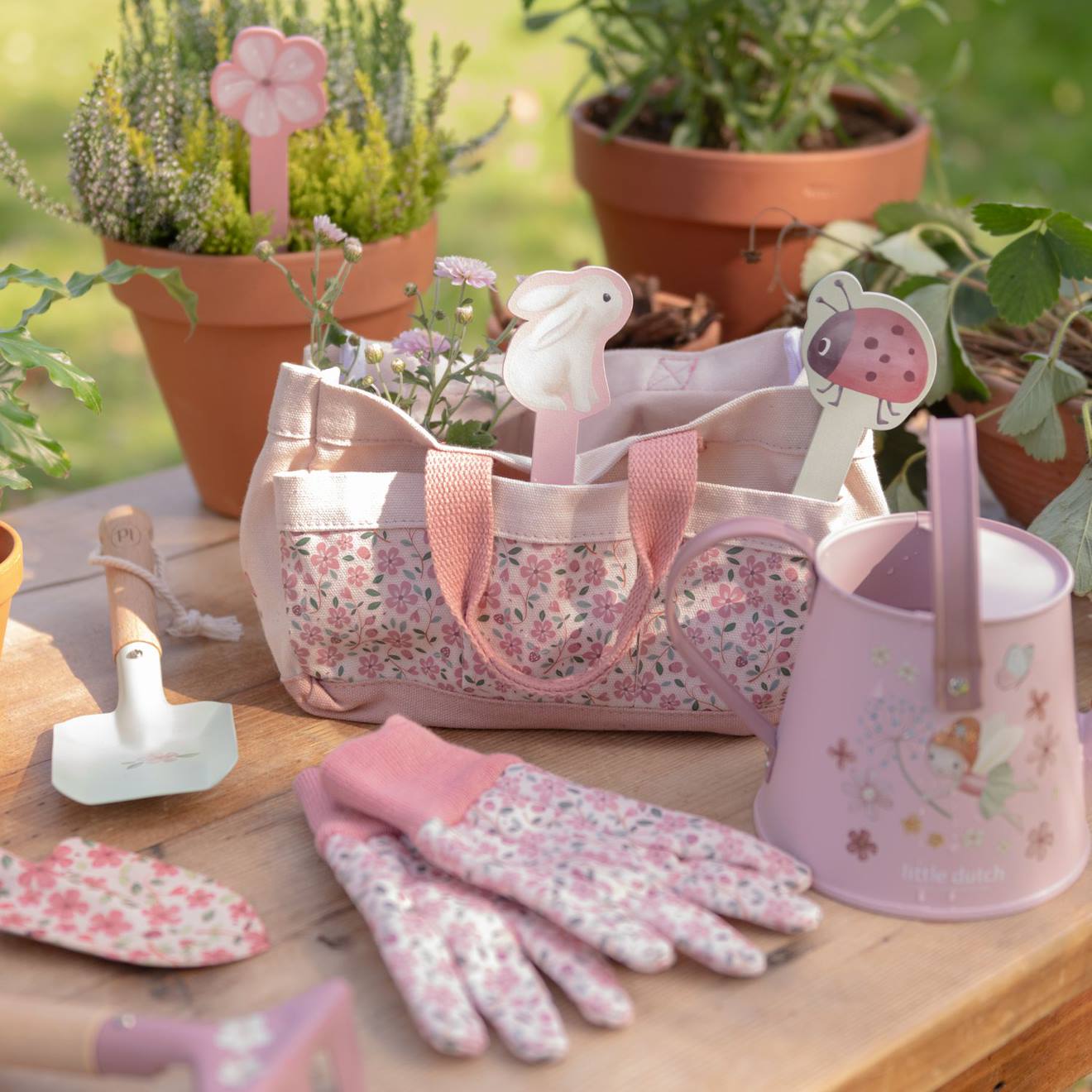 Grand kit de jardinage avec brouette « Tiny Garden