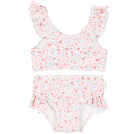 Maillot de bain enfant 2 pièces avec volants séchage rapide  - vertbaudet enfant