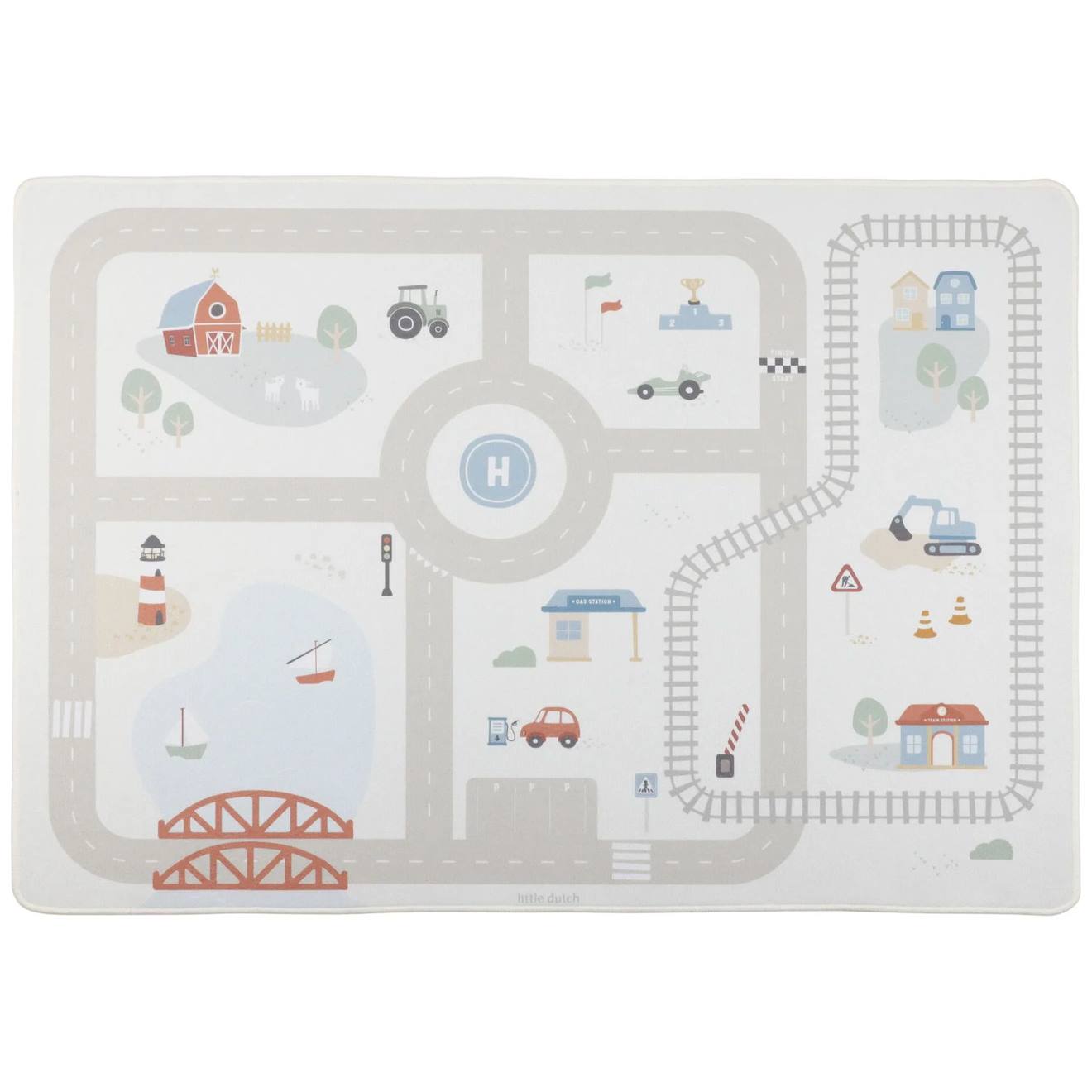 Tapis De Jeu Et Circuit De Voitures (100x140 Cm) Multicolore Tapis De Jeu Et Circuit De Voitures (100x140 Cm) Multicolore