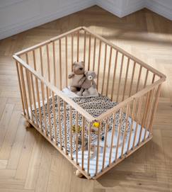 -Parc bébé pliant 75x100cm avec roulettes et fond réglable - petit mobilier