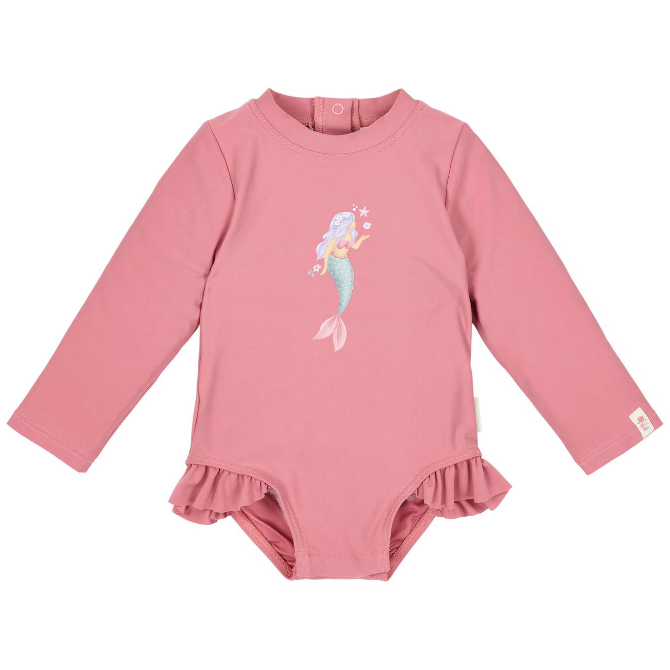 Maillot De Bain Anti-uv Bébé Fille 1 Pièce Manches Longues Rose, Violet, Vert