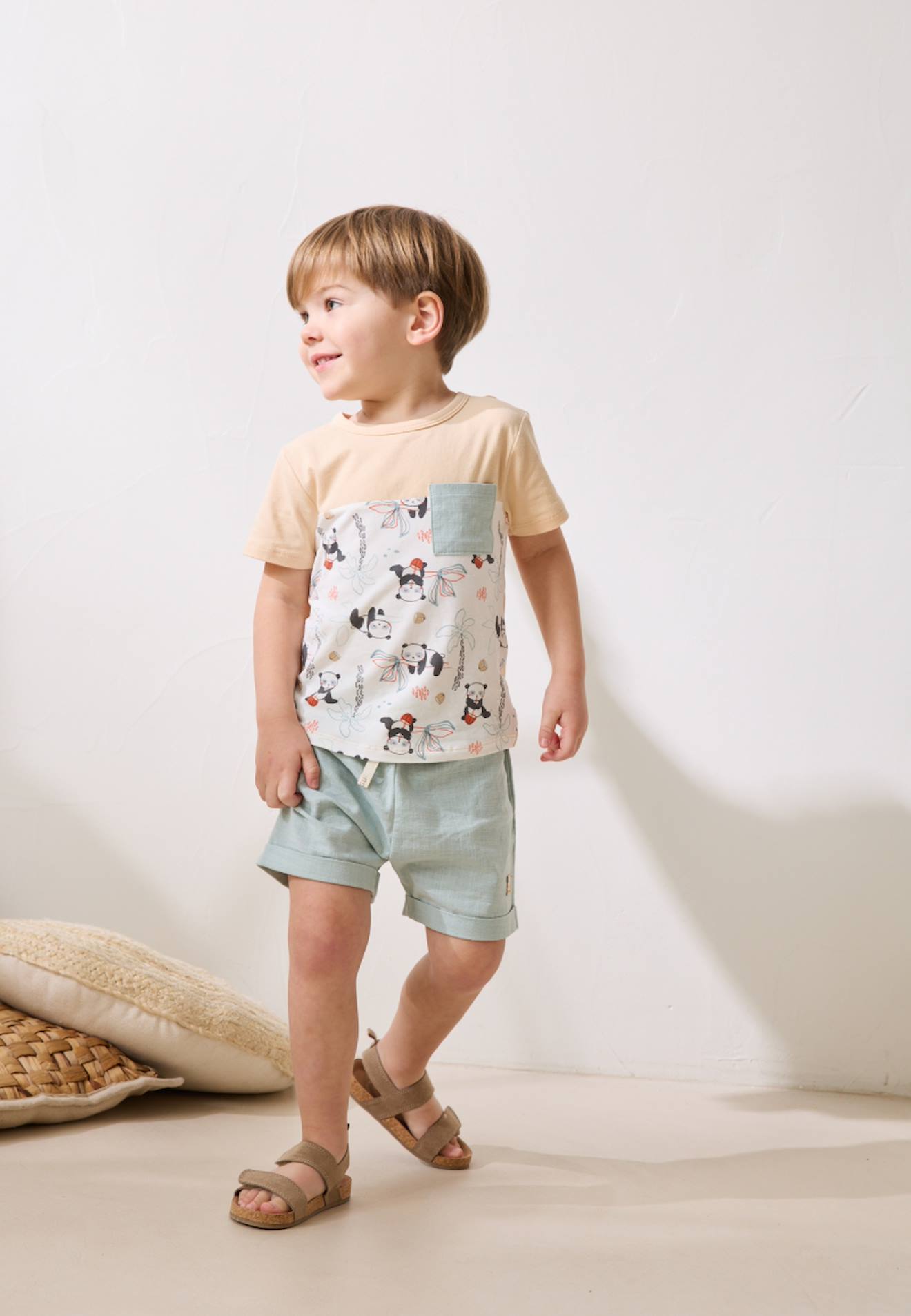 Ensemble Enfant T-shirt Et Short Bento Vert