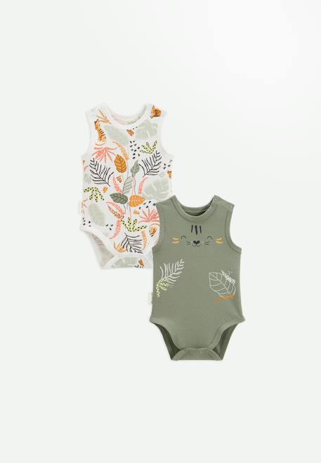 Bébé-Lot de 2 bodies bébé sans manches dumbea