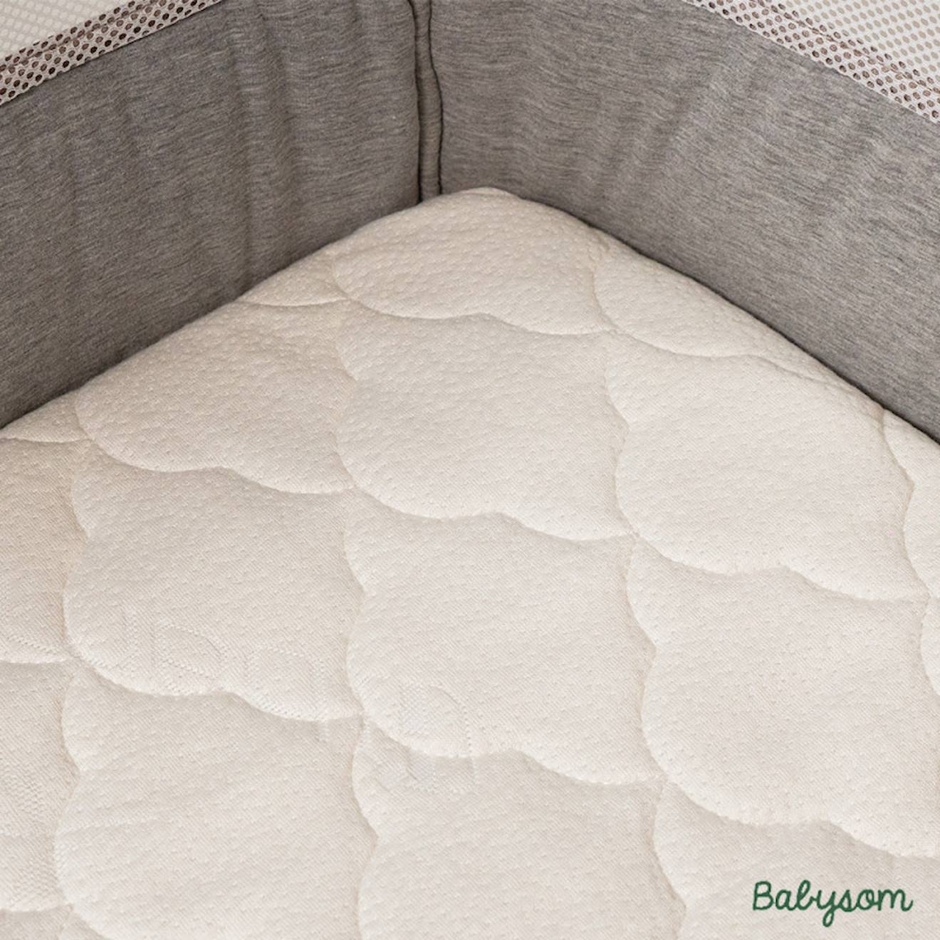 Babysom - Matelas Cododo Bébé 52x89 Cm - Housse En Viscose De Bamboo - Sans Traitement Chimique - Déhoussable - Certifié Oekotex Blanc (babysom) - Image 2