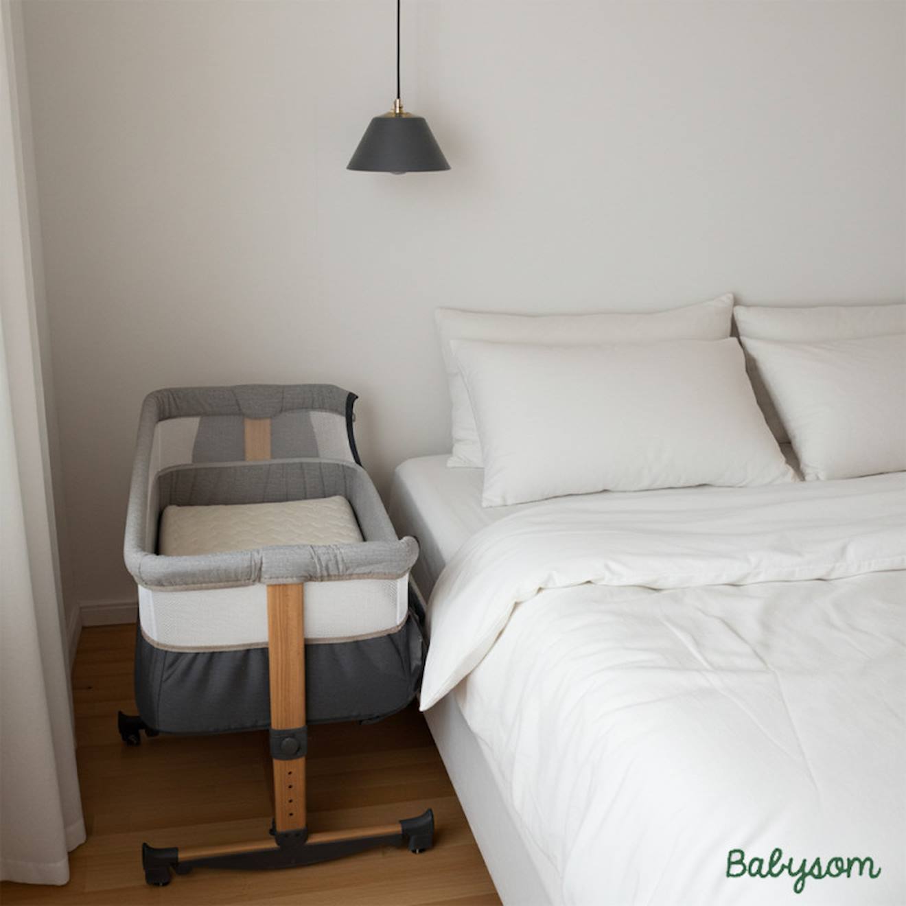 Babysom - Matelas Cododo Bébé 52x89 Cm - Housse En Viscose De Bamboo - Sans Traitement Chimique - Déhoussable - Certifié Oekotex Blanc (babysom) - Image 1