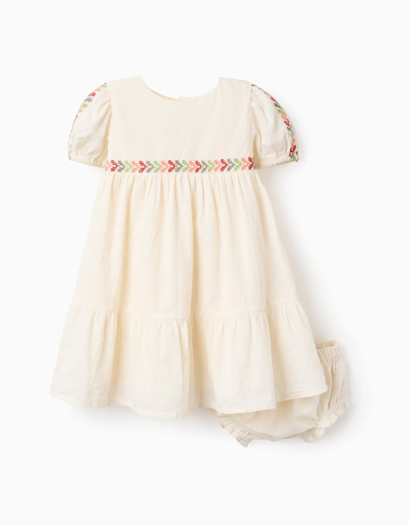 Robe En Lin Avec Broderie Bloomer Beige 26 €
