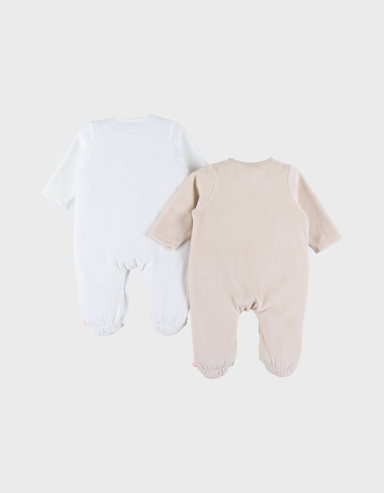 Lot De 2 Pyjamas Bébé Velours Beige (Noukie's) - Image 2