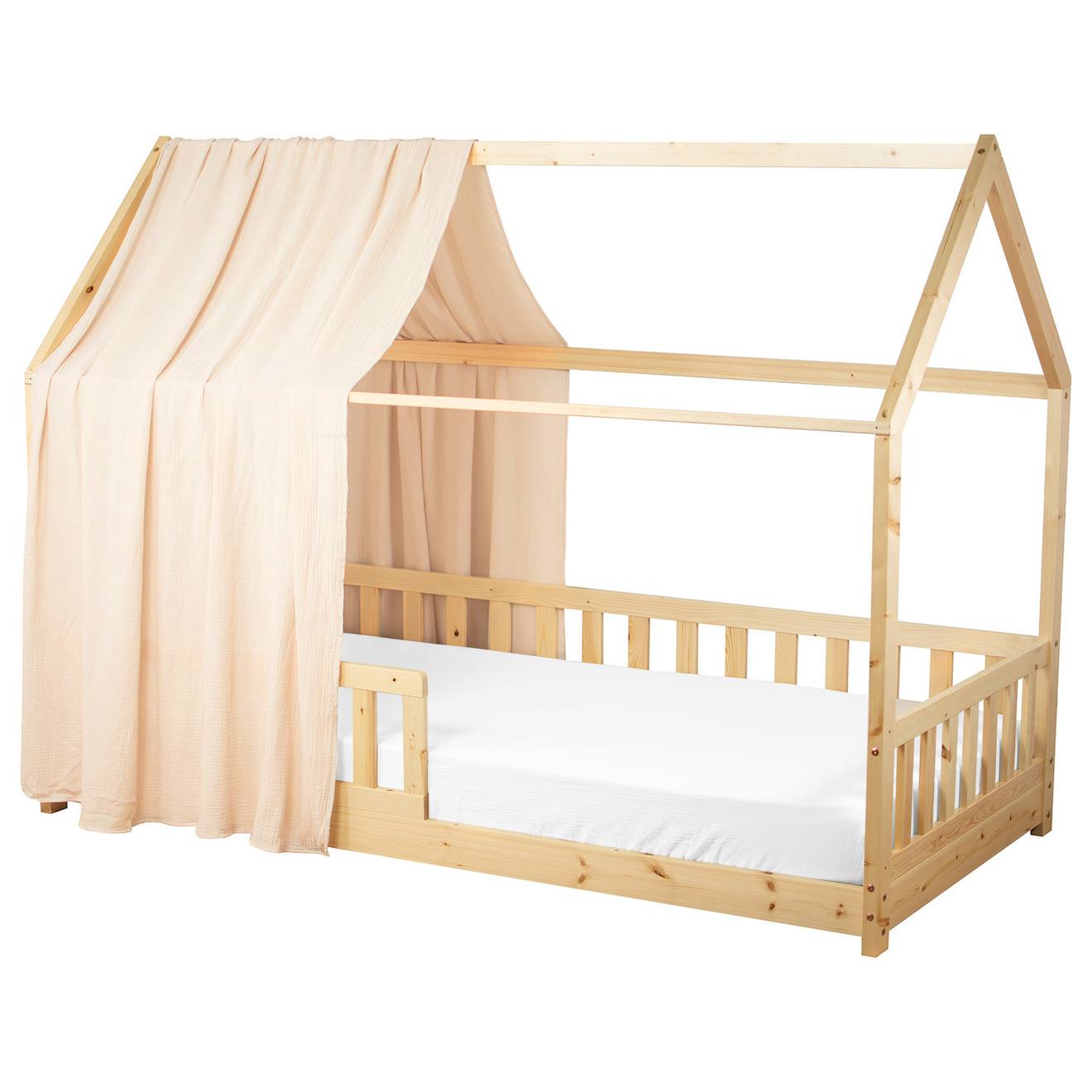 Ciel De Lit Cabane En Gaze De Coton Solo 360 Cm Pêche