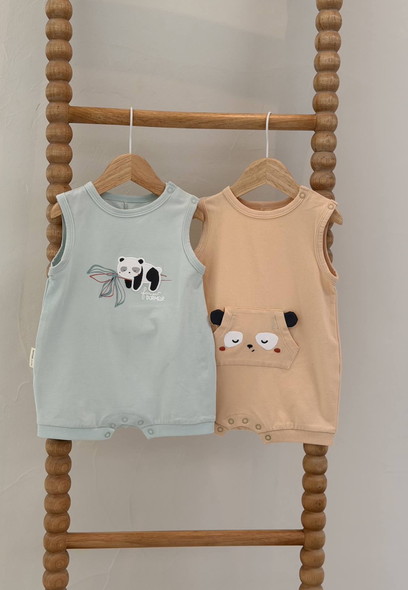 Lot de 2 barboteuses bébé bento vert