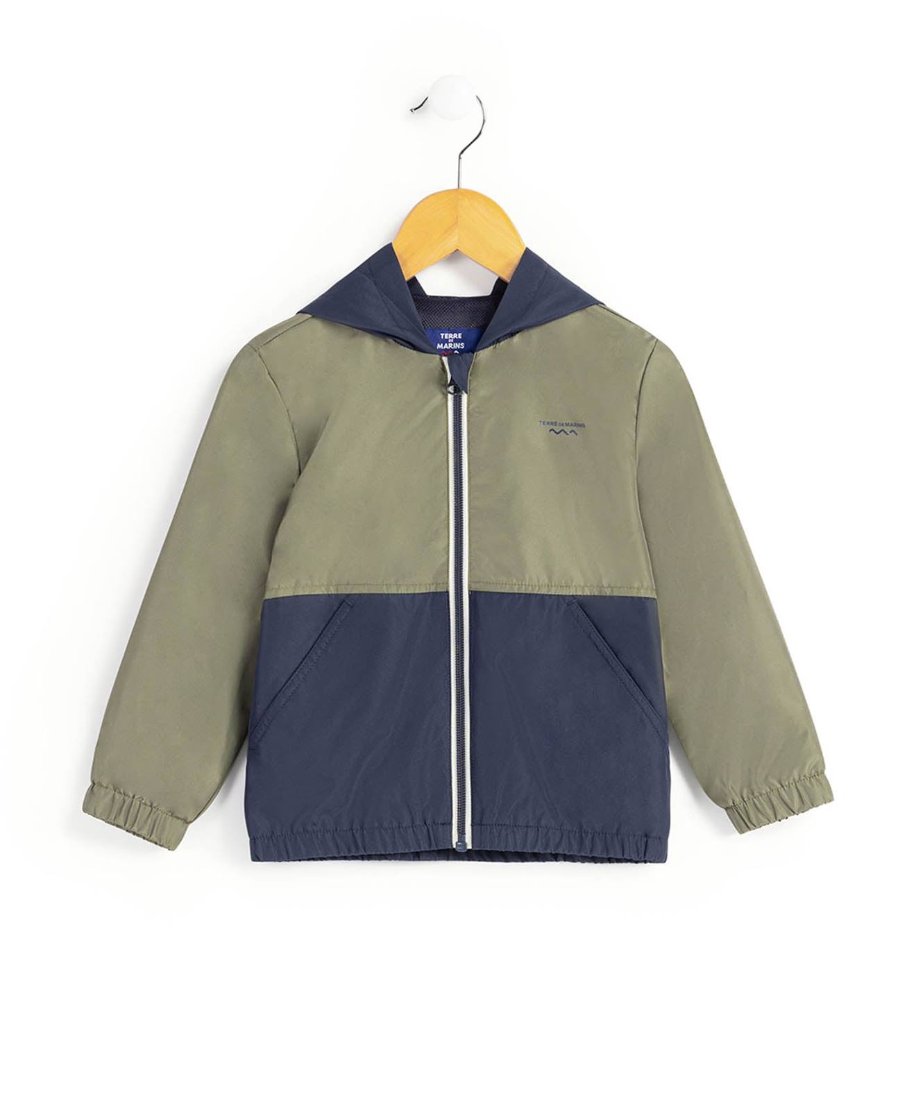 Coupe Vent Garçon Indigo / Kaki