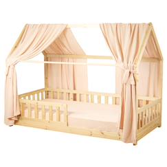Linge de maison et décoration-Décoration-Ciel de lit cabane en gaze de coton duo 330 cm
