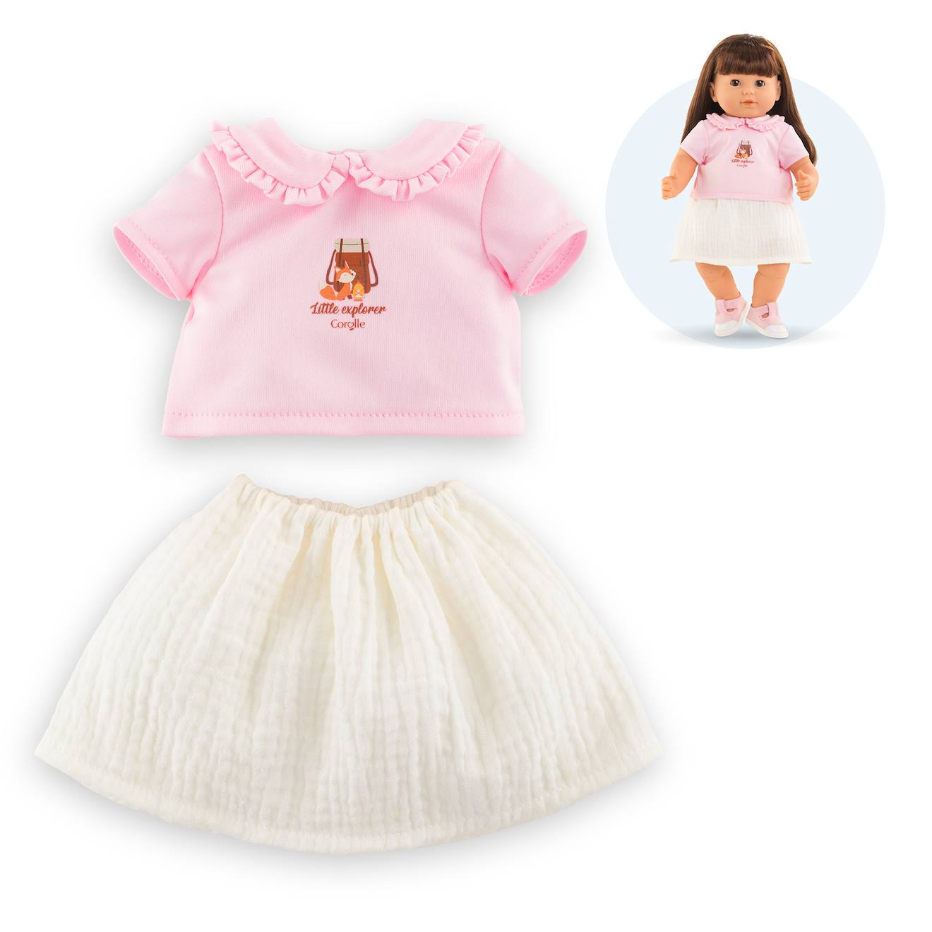 T-shirt & Jupe Petit Explorateur Pour Poupon 36 Cm Multicolore
