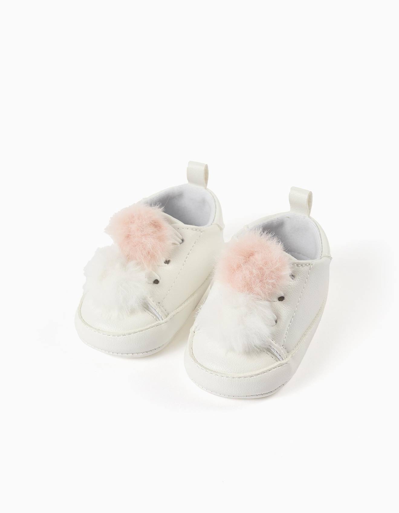Baskets Avec Pompons Rose Clair Baskets Avec Pompons Rose Clair