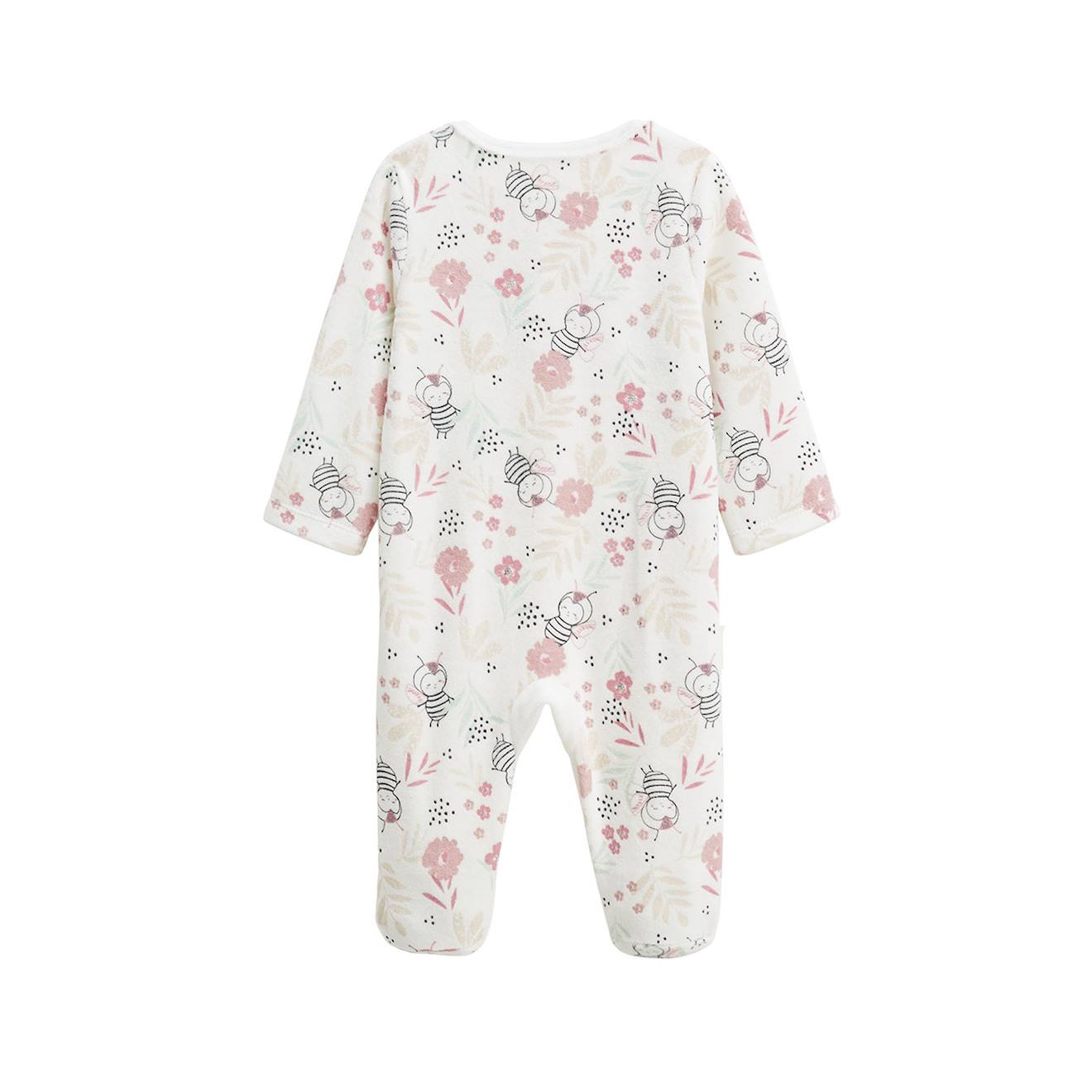 Pyjama Bébé En Velours Ouverture Pont Mya Ecru (Petit Beguin) - Image 2