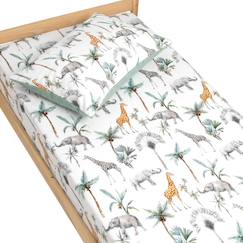 Drap-housse en satin de coton safari  - vertbaudet enfant