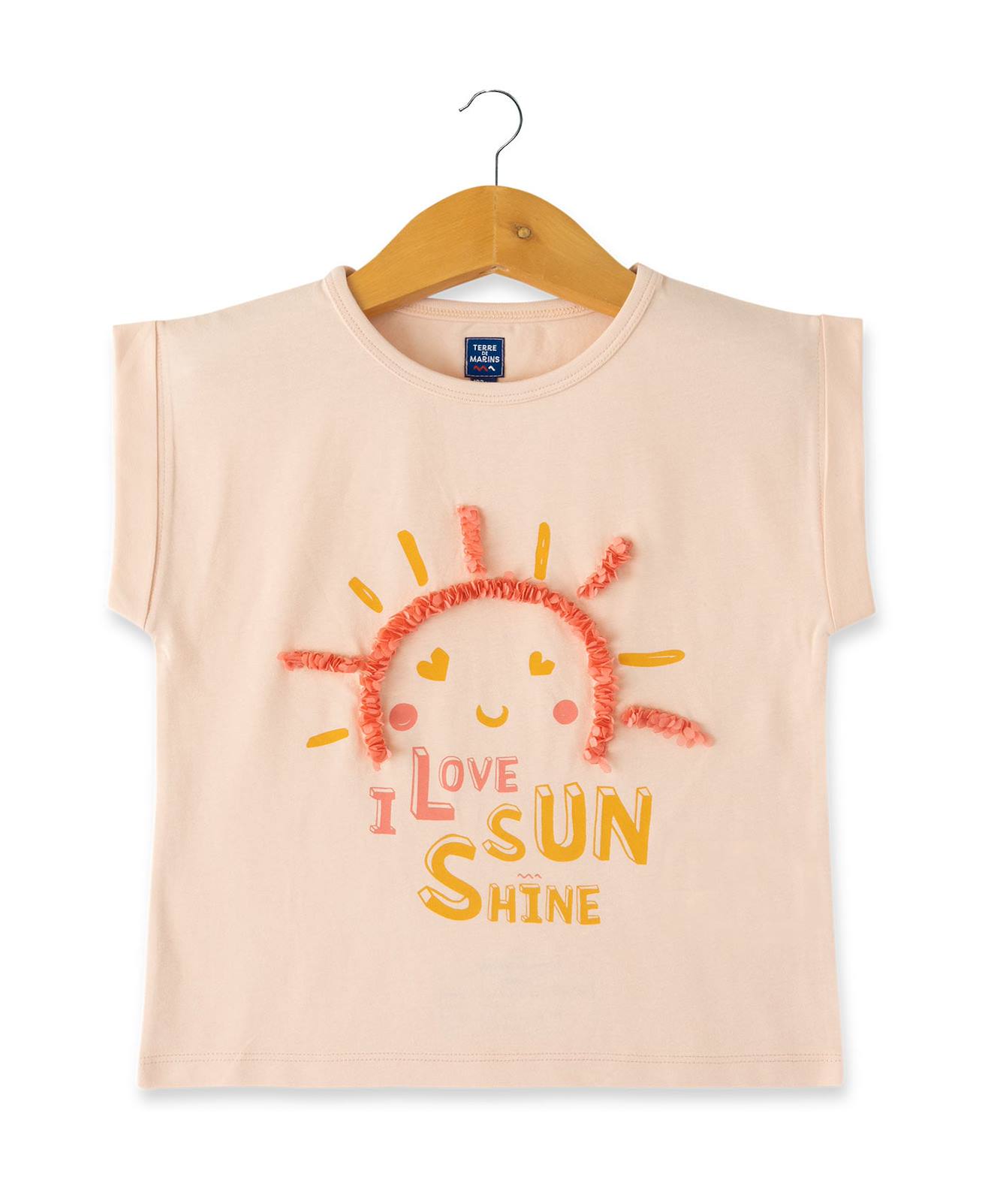 T-shirt Manches Courtes 100 Coton Fille Rose Pale 16 €