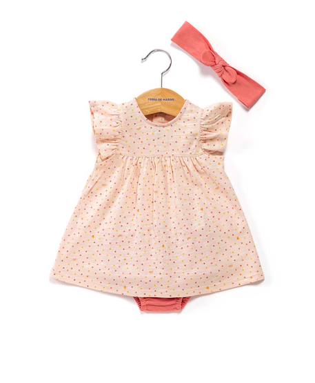 Bébé-Ensemble robe + bas 100% coton bébé fille