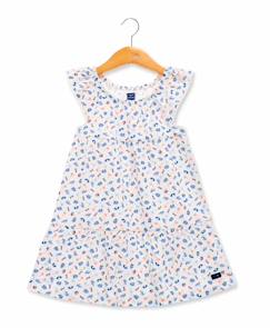 -Robe manches courtes 100% coton fille