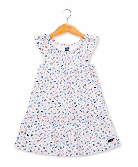 Fille-Robe manches courtes 100% coton fille