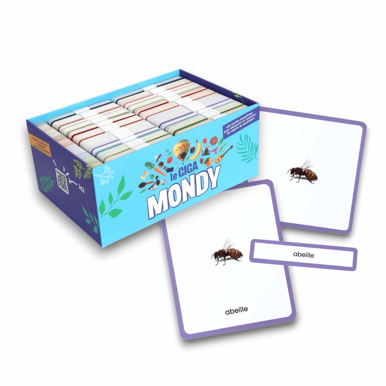 Giga mondy, cartes de nomenclature montessori multicolore