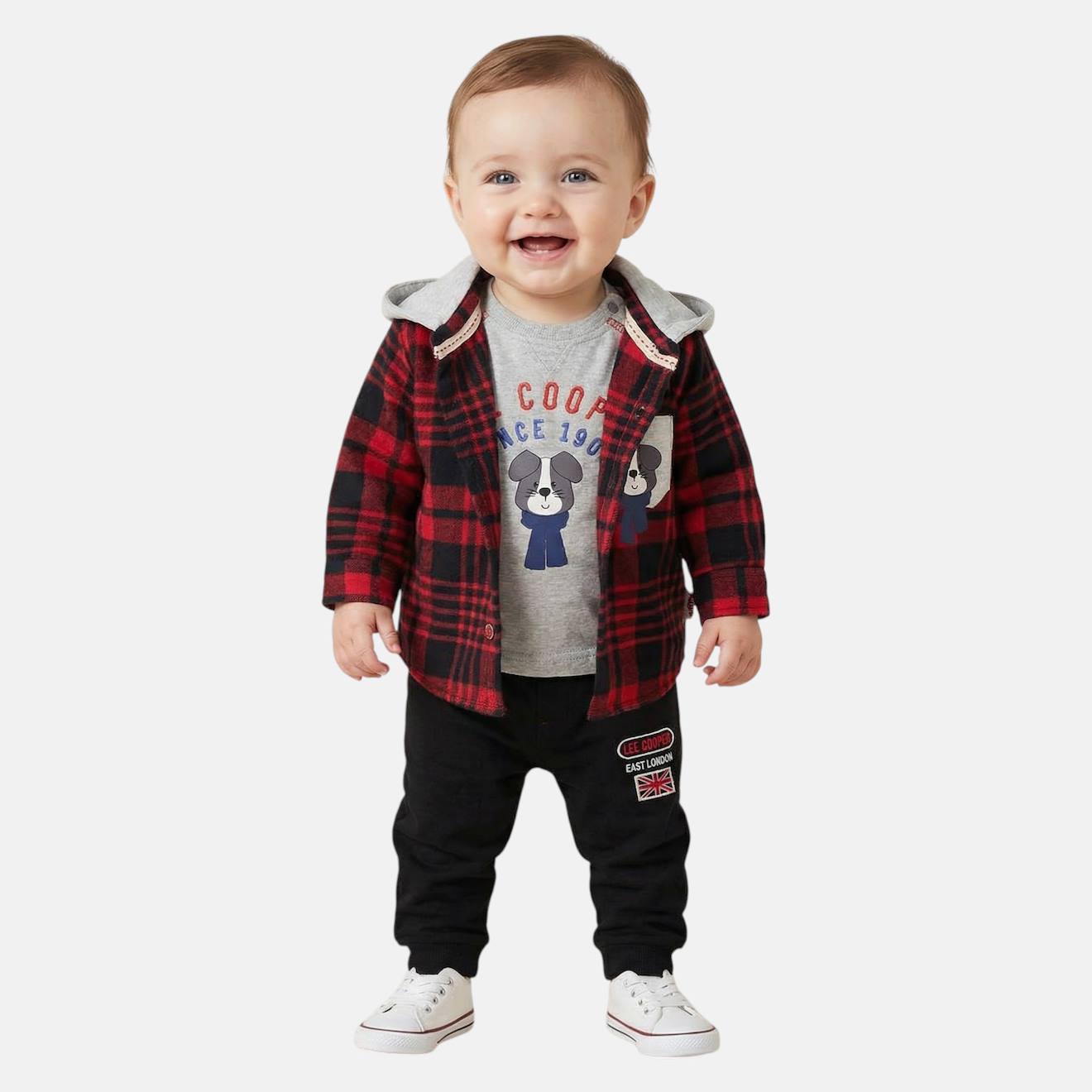 Ensemble Bb T-shirt Manches Longues Avec Veste Et Pantalon Rouge 28 €