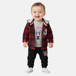 Ensemble bébé t-shirt manches longues avec veste et pantalon  - vertbaudet enfant