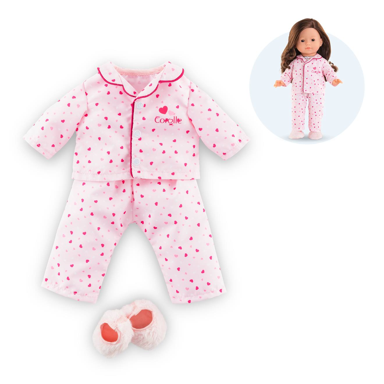 Pyjama 2 Pièces & Chaussons Pour Poupée Ma Corolle Multicolore