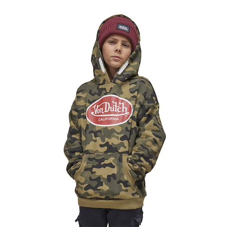 Sweat  camo à capuche relax fit kool  - vertbaudet enfant