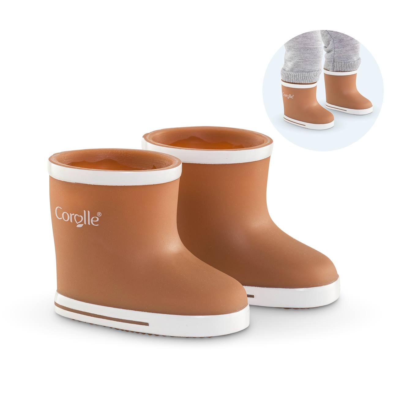 Bottes De Pluie Marron Pour Poupon 36 Cm Multicolore