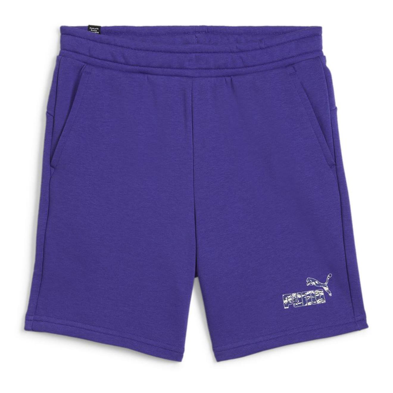 Short garçon camo bleu