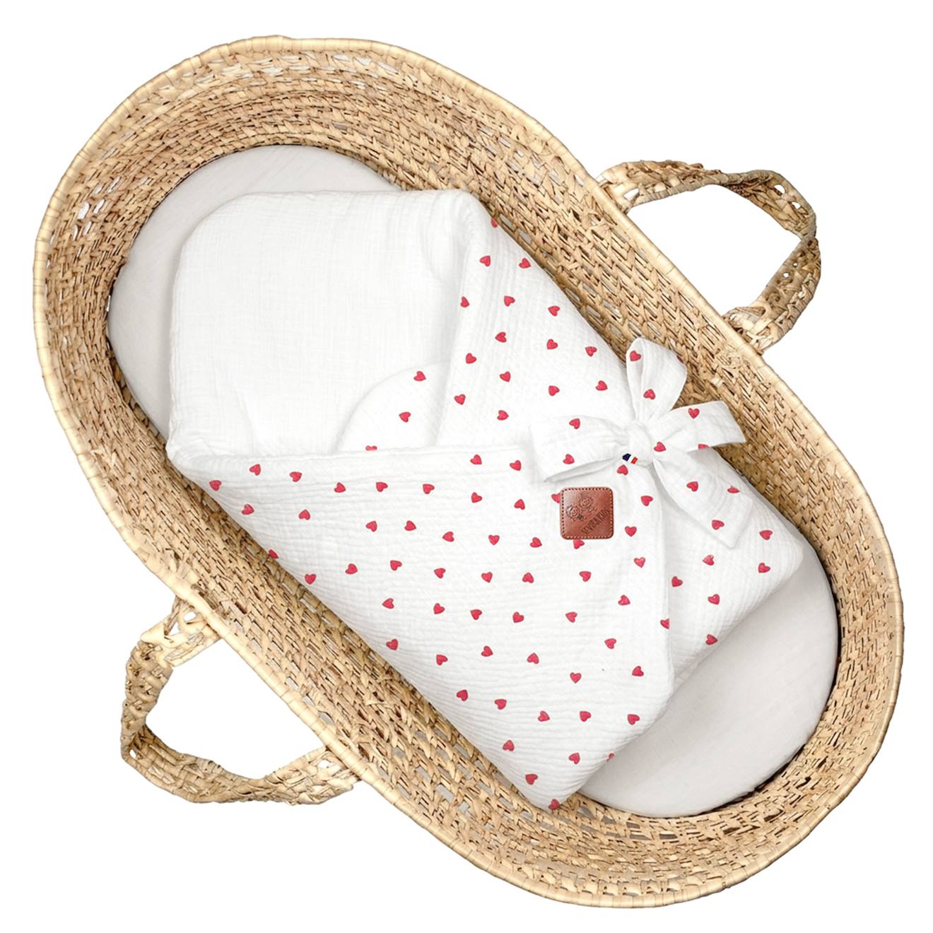 Couverture D'emmaillotage En Gaze De Coton Lovio Rouge