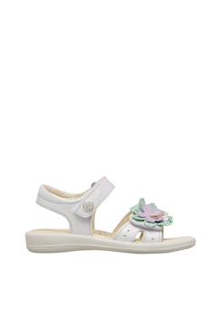 Chaussures-Chaussures fille 23-38-Sandales en cuir avec fleurs Mieli