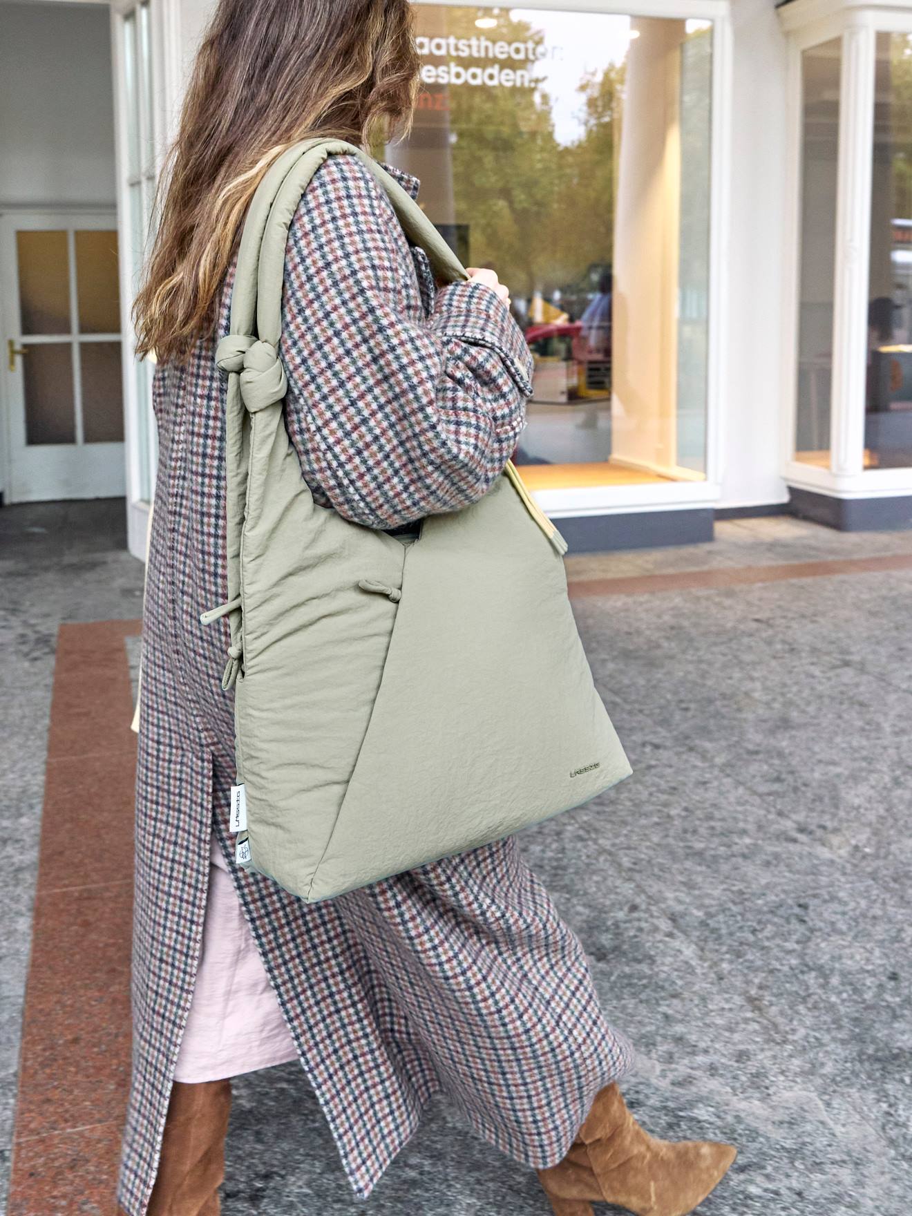 Sac à langer bandoulière Teya vert