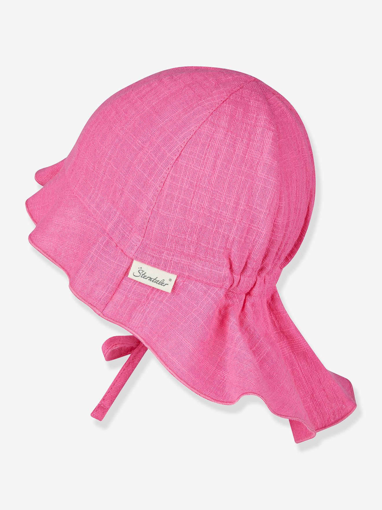 Chapeau soleil enfant mousseline Sterntaler rose