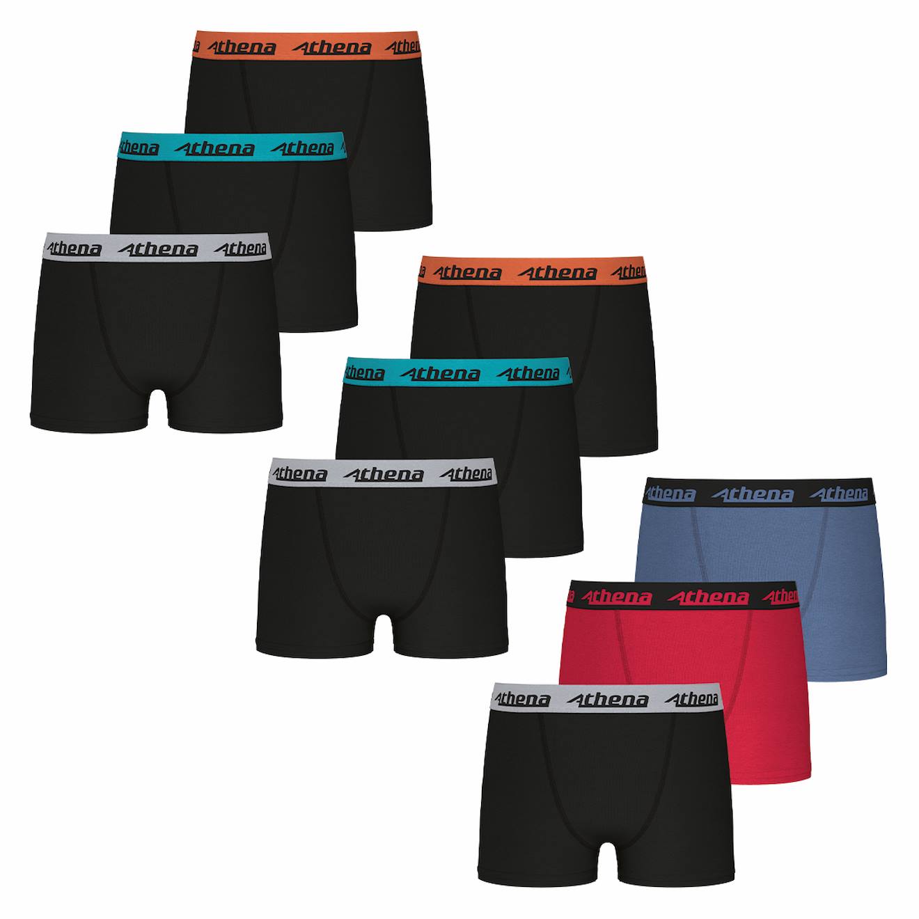 Lot De 9 Boxers Garçon Trio Choc Ecopack Noir-rouge-bleu